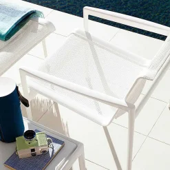 Knoll Outdoor Chairs*1966 Dining Chair | Outdoor With Armrest | White