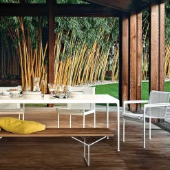 Knoll Outdoor Chairs*1966 Dining Chair | Outdoor With Armrest | White