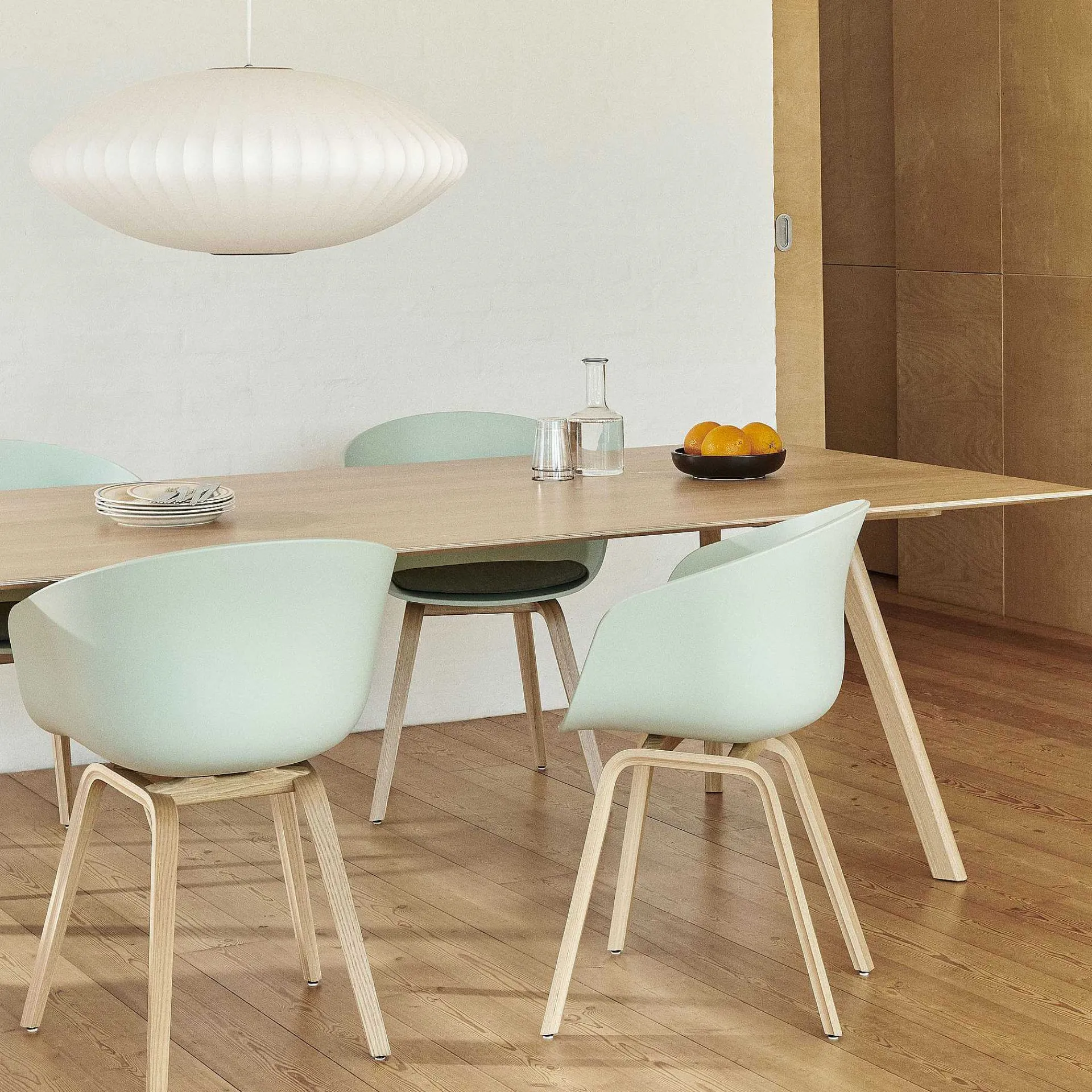 HAY Chairs*Aac 22 Chair | Oak/Dusty Mint
