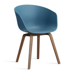 HAY Chairs*Aac 22 Chair | Walnut/Azure Blue