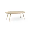 Mater Dining Tables*Accent Oval Lounge Table | White Matte Lacquer Oak Wood