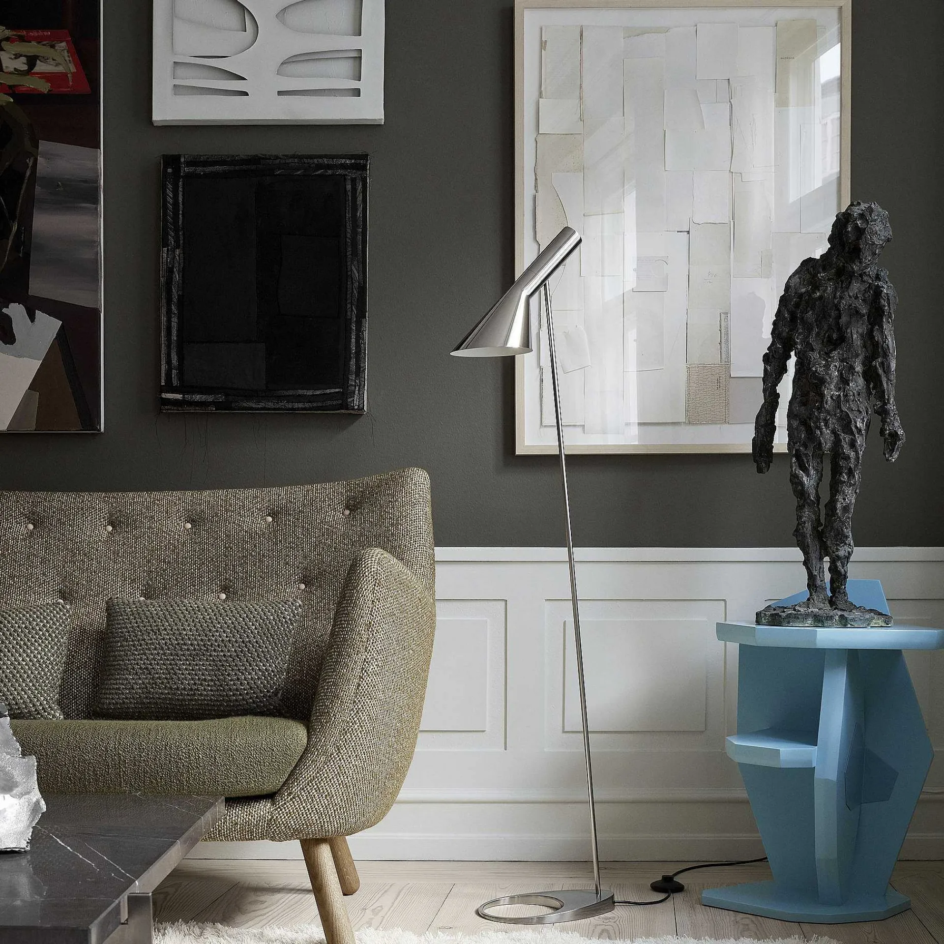 Louis Poulsen Pendant Lights*Aj Floor | Floor Lamp | Stainless Steel Polished