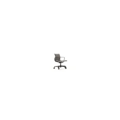 Vitra Office Chairs*Aluminium Chair Ea 118 | Leather Dim Grey