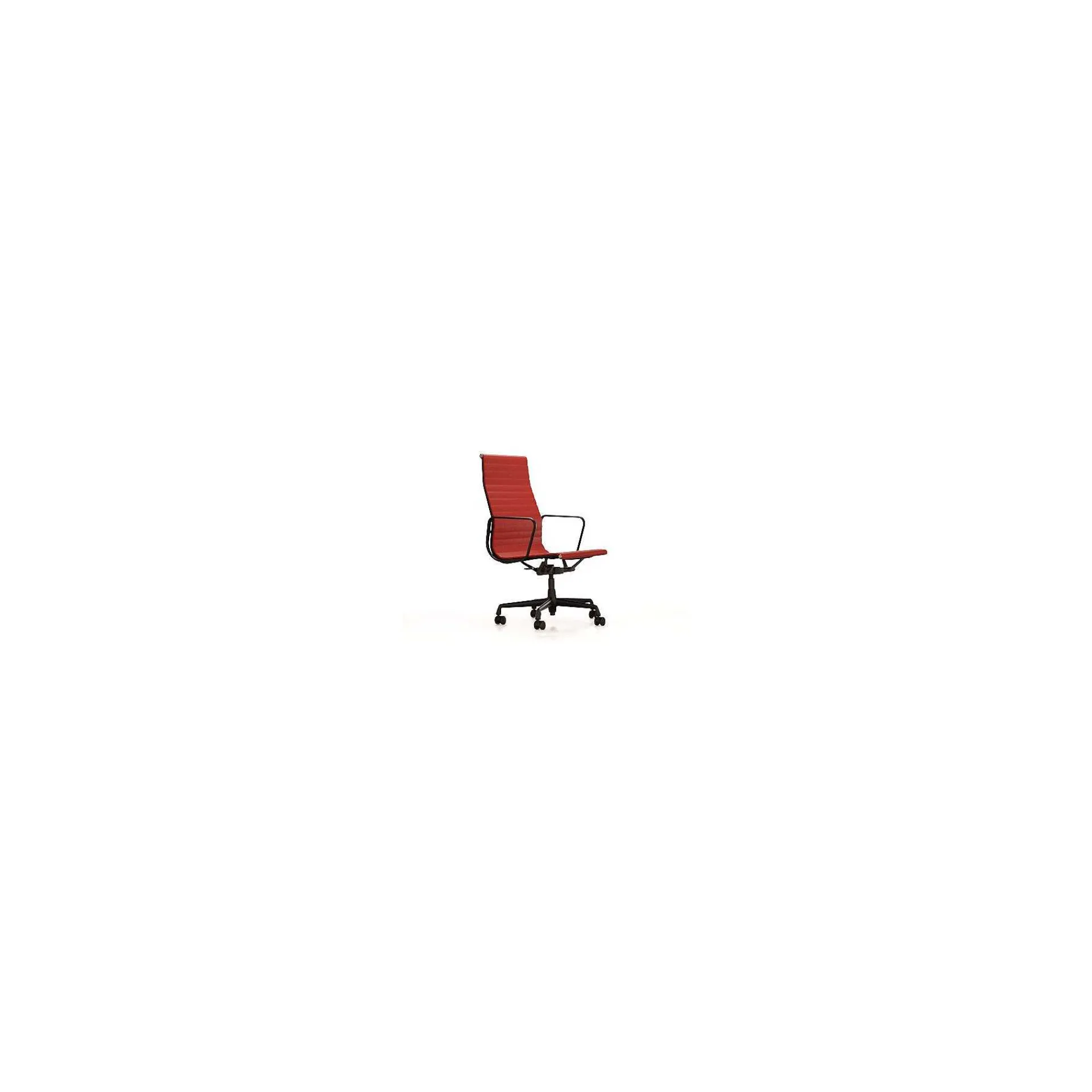 Vitra Office Chairs*Aluminium Chair Ea 119 | Red Stone Leather