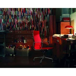 Vitra Office Chairs*Aluminium Chair Ea 119 | Red Stone Leather