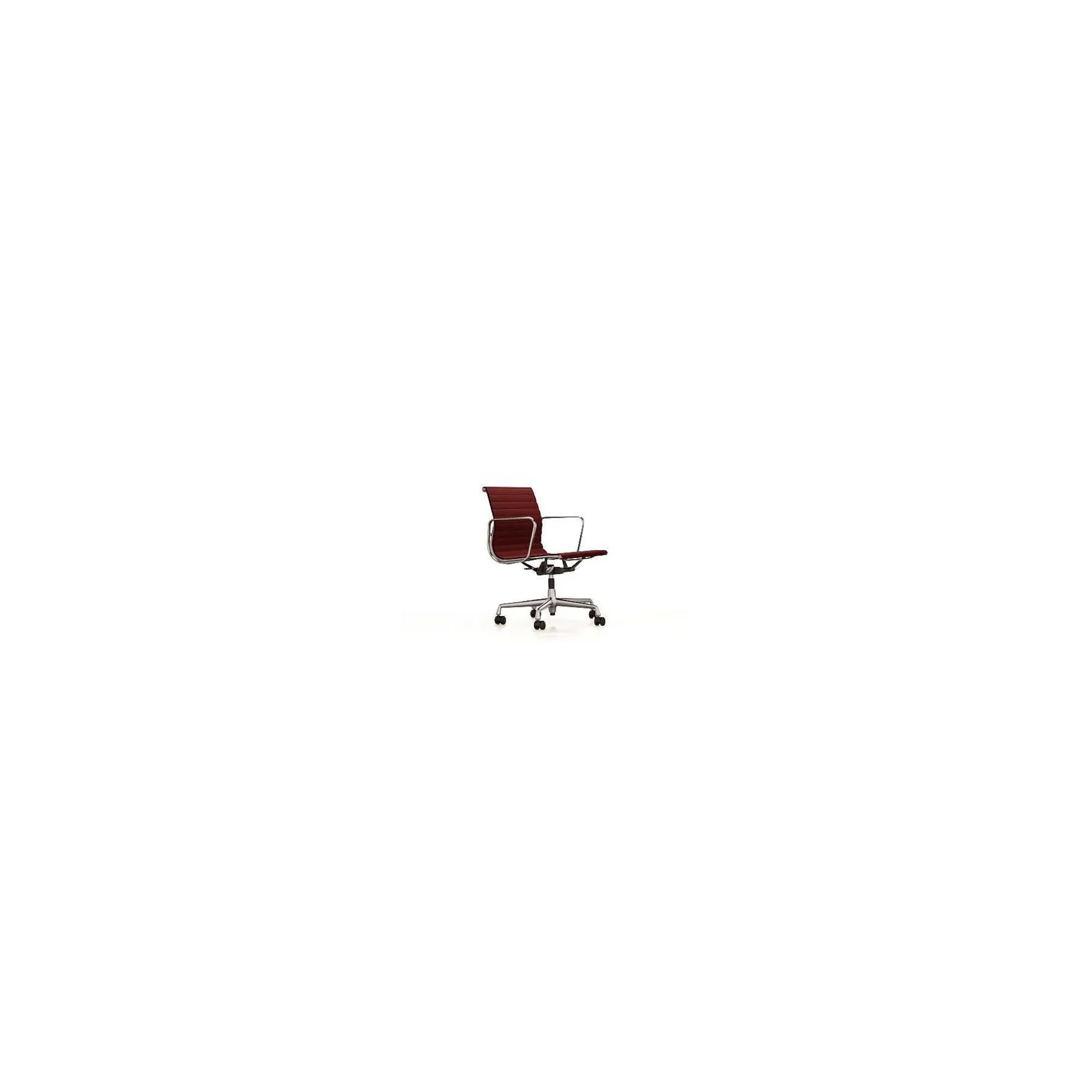 Vitra Office Chairs*Aluminium Chair Ea 117 | Red / Moor Brown