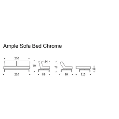 Innovation Living Sofa Beds*Ample Sofa Bed Styletto | 115-210 Cm