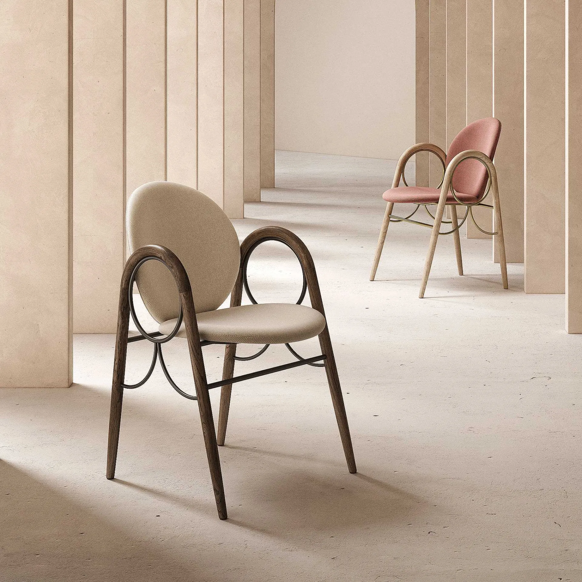 Brdr. Krüger Chairs*Arkade Chair | Fumed Oak/Cream Fabric