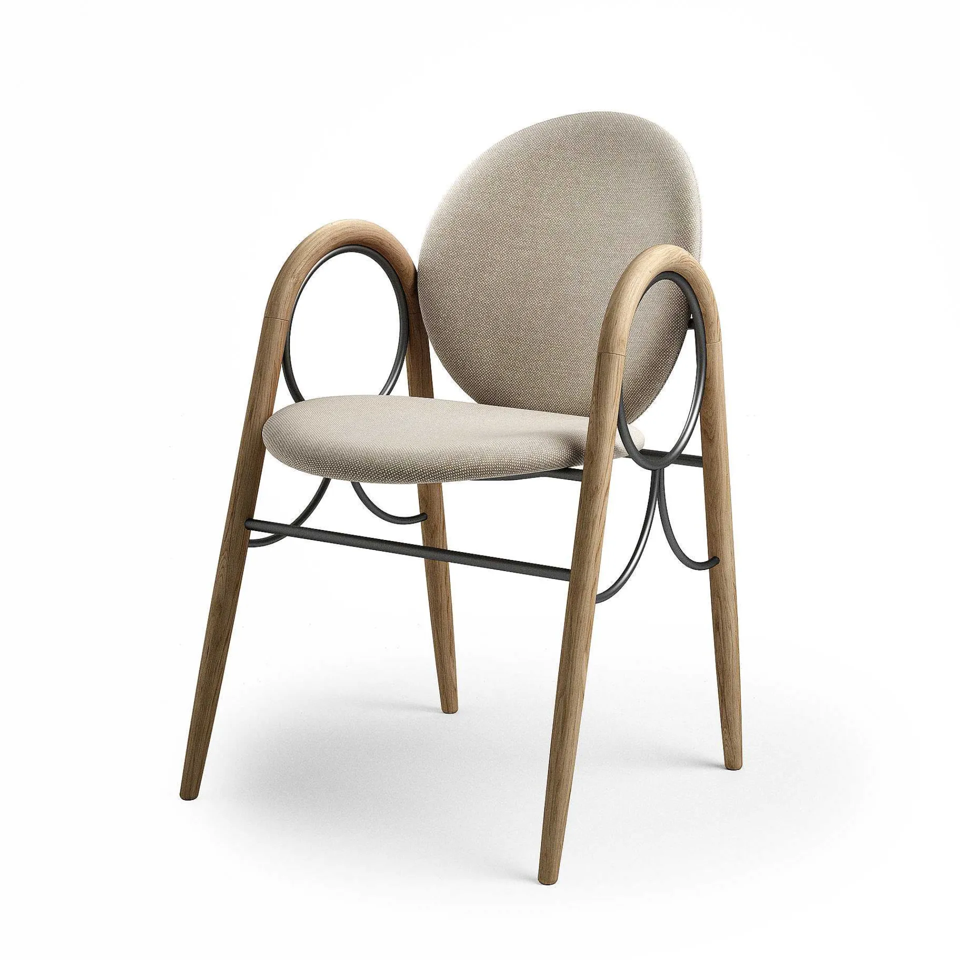 Brdr. Krüger Chairs*Arkade Chair | Oiled Oak/Cream Fabric
