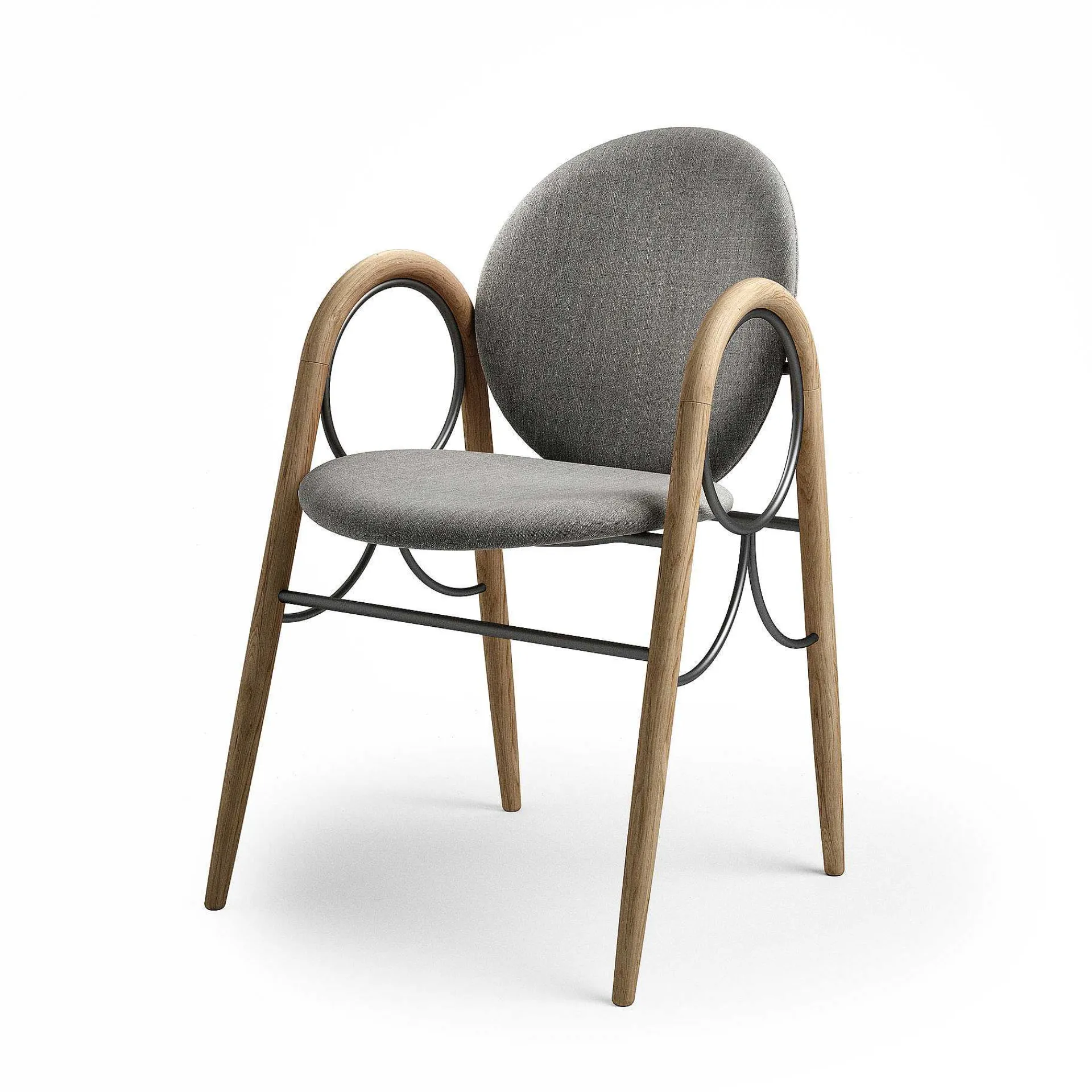 Brdr. Krüger Chairs*Arkade Chair | Oiled Oak/Light Grey Fabric