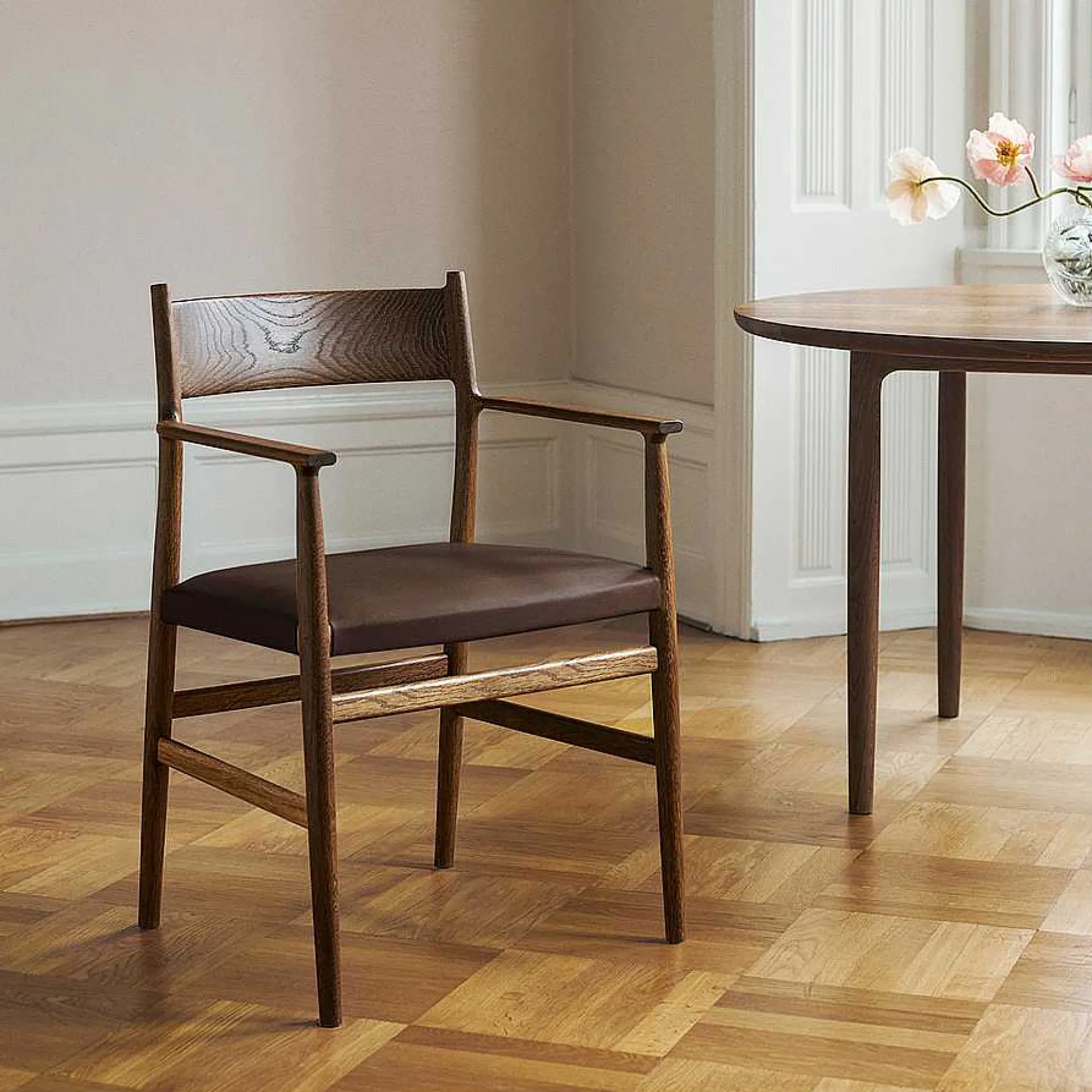 Brdr. Krüger Chairs*Arv Dining Chair | Brown Leather