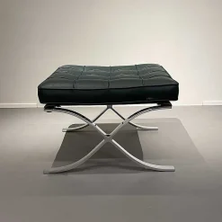 Knoll Single Armchairs*Barcelona Chair & Ottoman | Armchair | Chrome/Bauhaus Leather - Ex Display