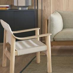 HAY Single Armchairs*Bernard | Armchair | Oak - Raw Canvas