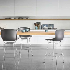 Knoll Stools*Bertoia Plastic Bar Stool | Chrome/Black