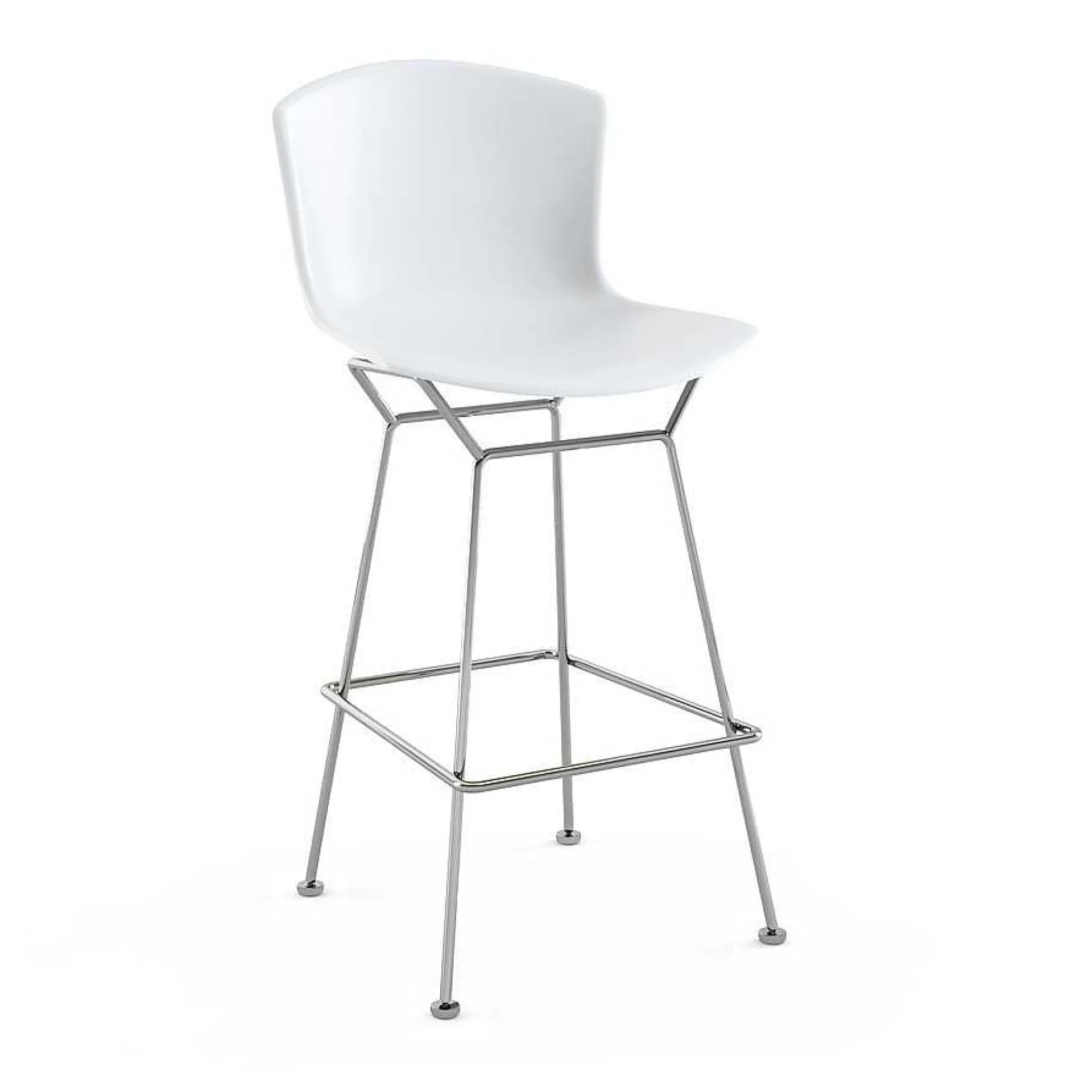 Knoll Stools*Bertoia Plastic Bar Stool | Chrome/White