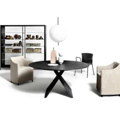 DePadova Dining Tables*Carlo - O150 | Table | Charcoal Stained Ash