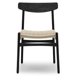 Carl Hansen & Søn Chairs*Ch23 | Chair | Black - Natural Paper Cord