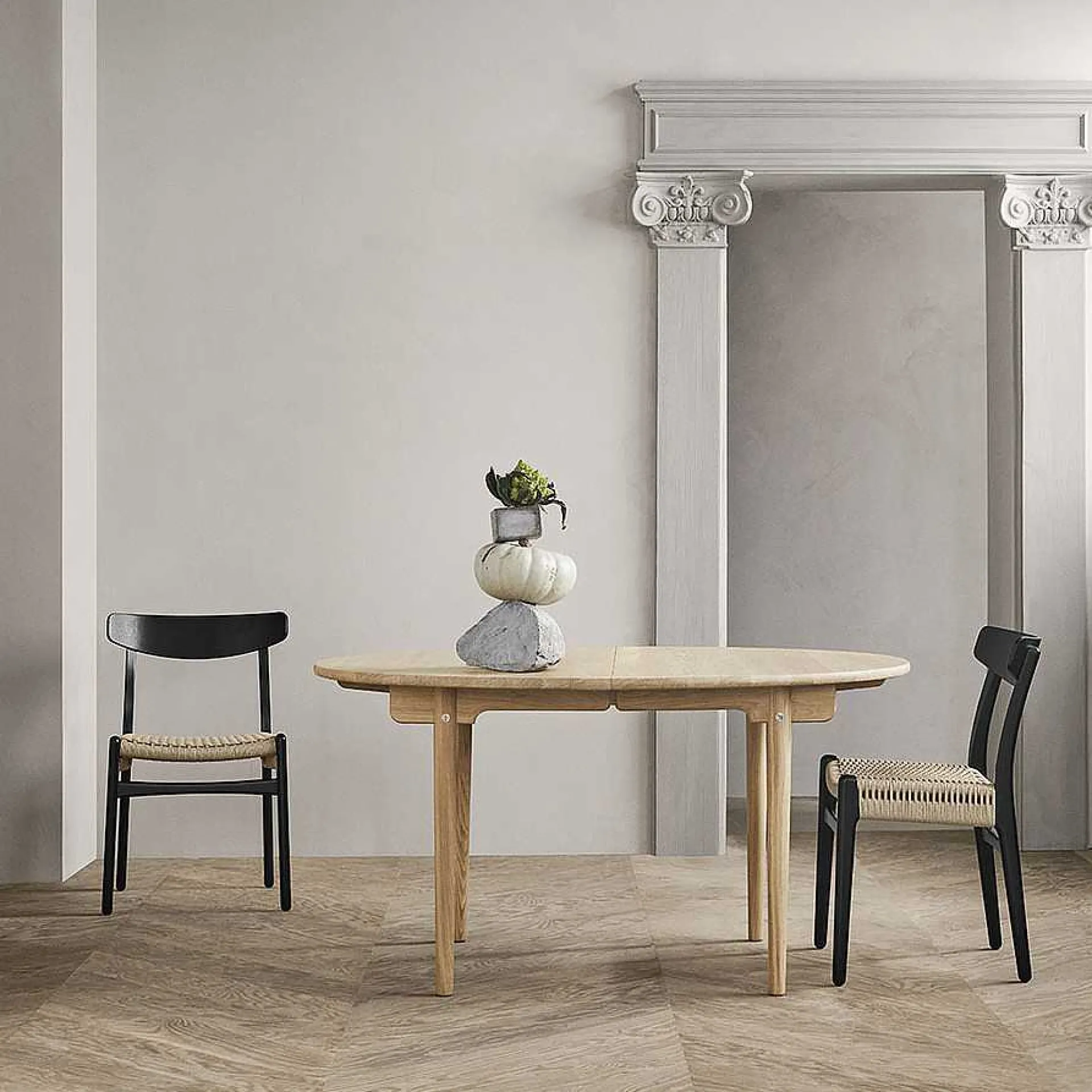 Carl Hansen & Søn Chairs*Ch23 | Chair | Black - Natural Paper Cord