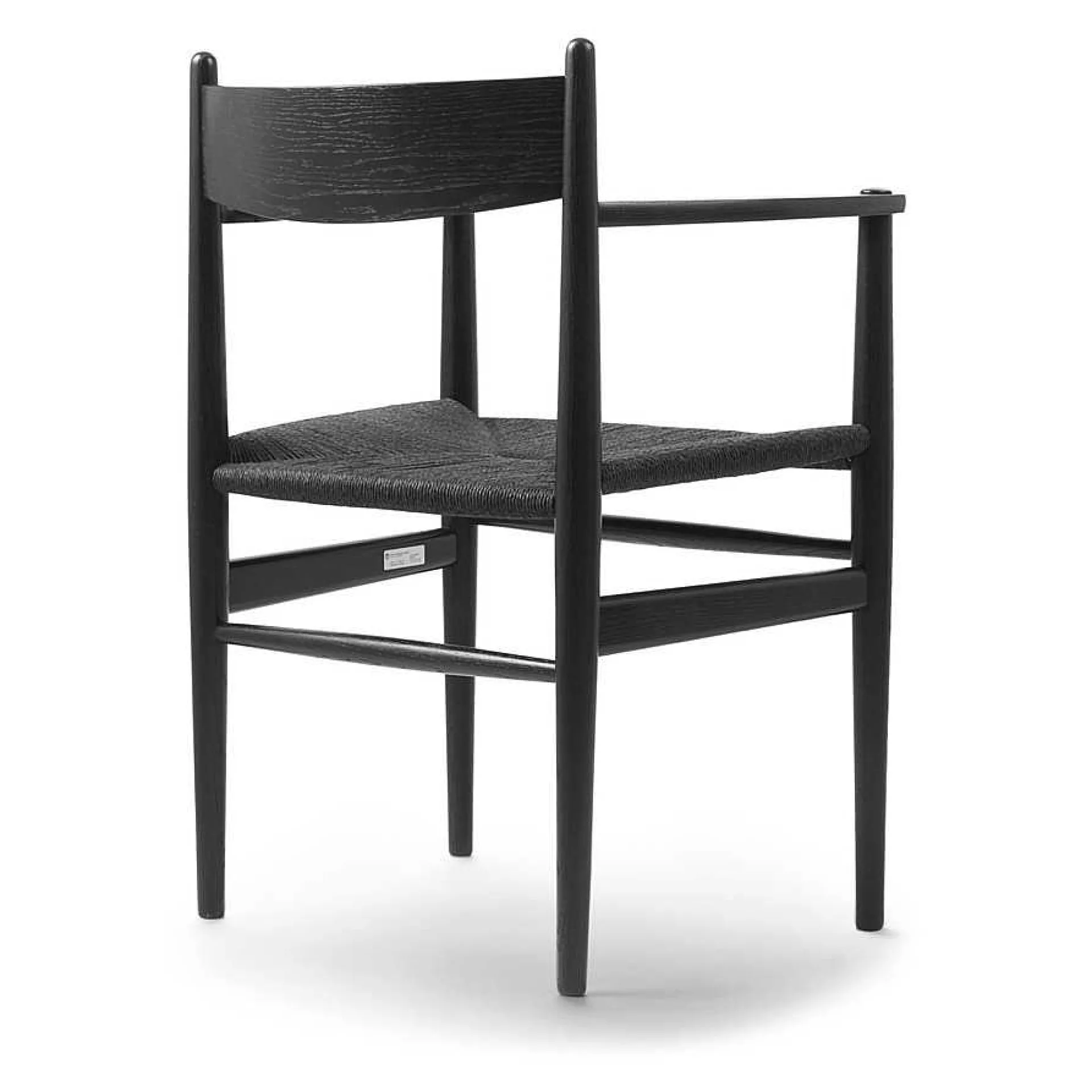 Carl Hansen & Søn Chairs*Ch37 | Chair With Armrest | Oak-Black Paper Cord
