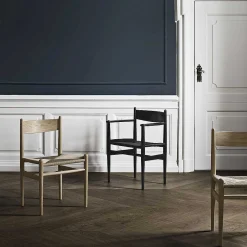 Carl Hansen & Søn Chairs*Ch37 | Chair With Armrest | Oak-Black Paper Cord