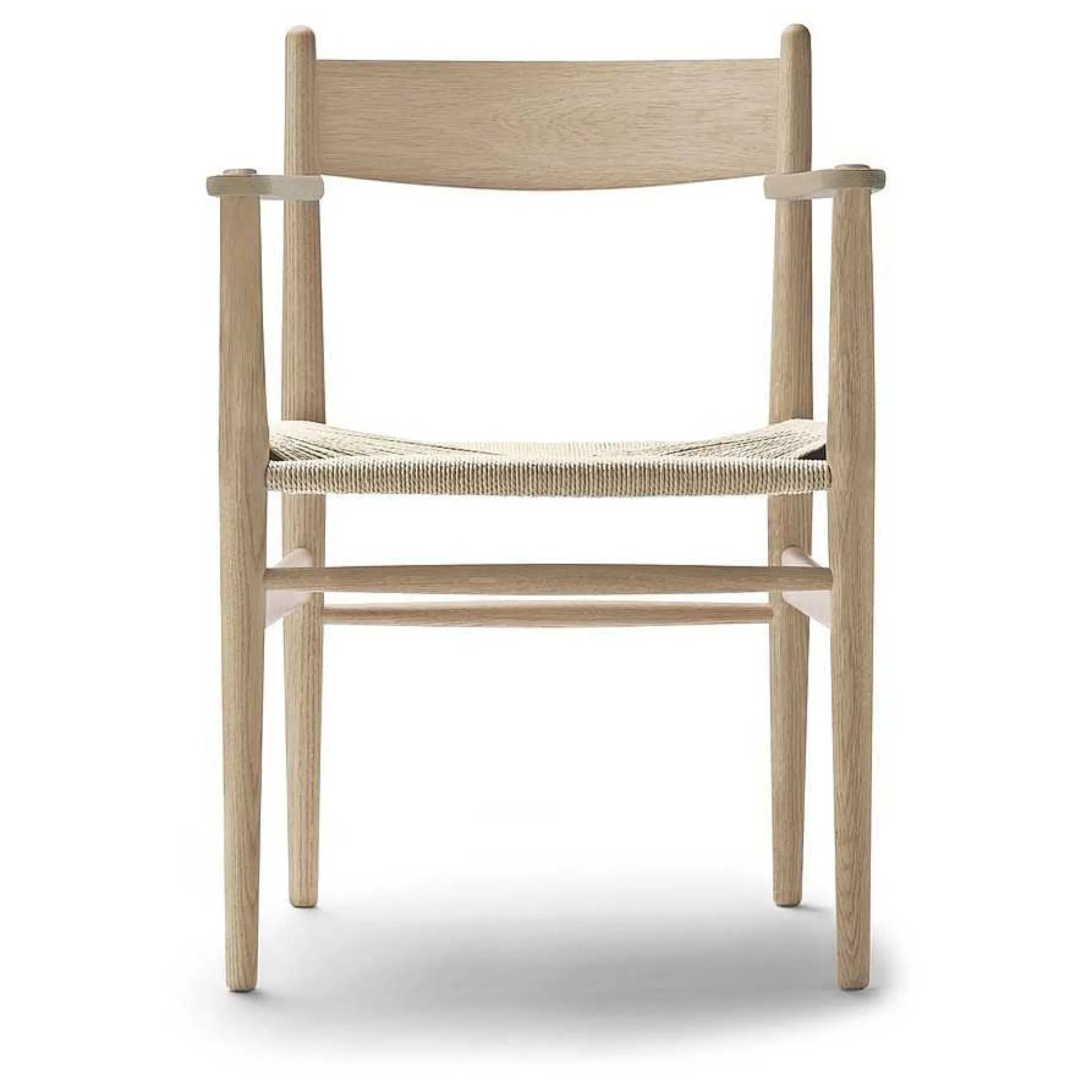 Carl Hansen & Søn Chairs*Ch37 | Chair With Armrest | White Oiled Oak-Paper Cord