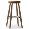 Carl Hansen & Søn Stools*Ch56 | Stool | Oiled Walnut - Brown Leather