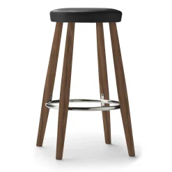 Carl Hansen & Søn Stools*Ch58 | Stool | Oiled Walnut - Black Leather