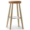 Carl Hansen & Søn Stools*Ch56 | Stool | Soaped Oak - Cognac Leather