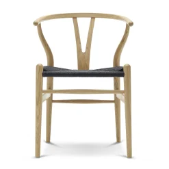 Carl Hansen & Søn Chairs*Ch24 Wishbone Chair | Lacquered Oak - Black Papercord