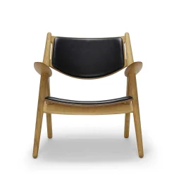 Carl Hansen & Søn Single Armchairs*Ch28P | Armchair | Oak - Black Leather