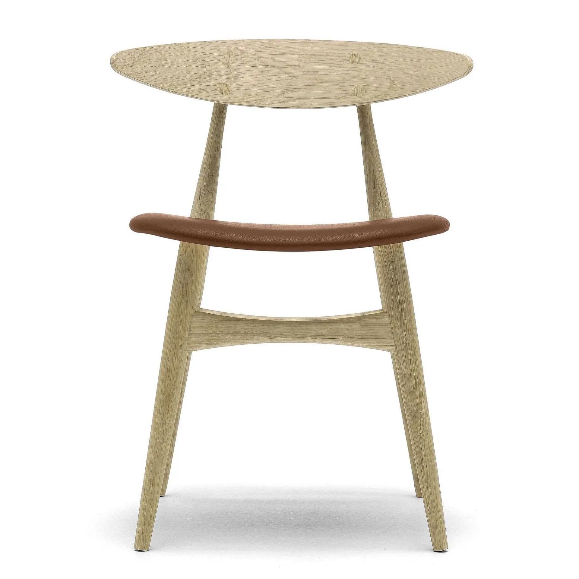 Carl Hansen & Søn Chairs*Ch33P | Table - Oiled Oak - Cognac Leather