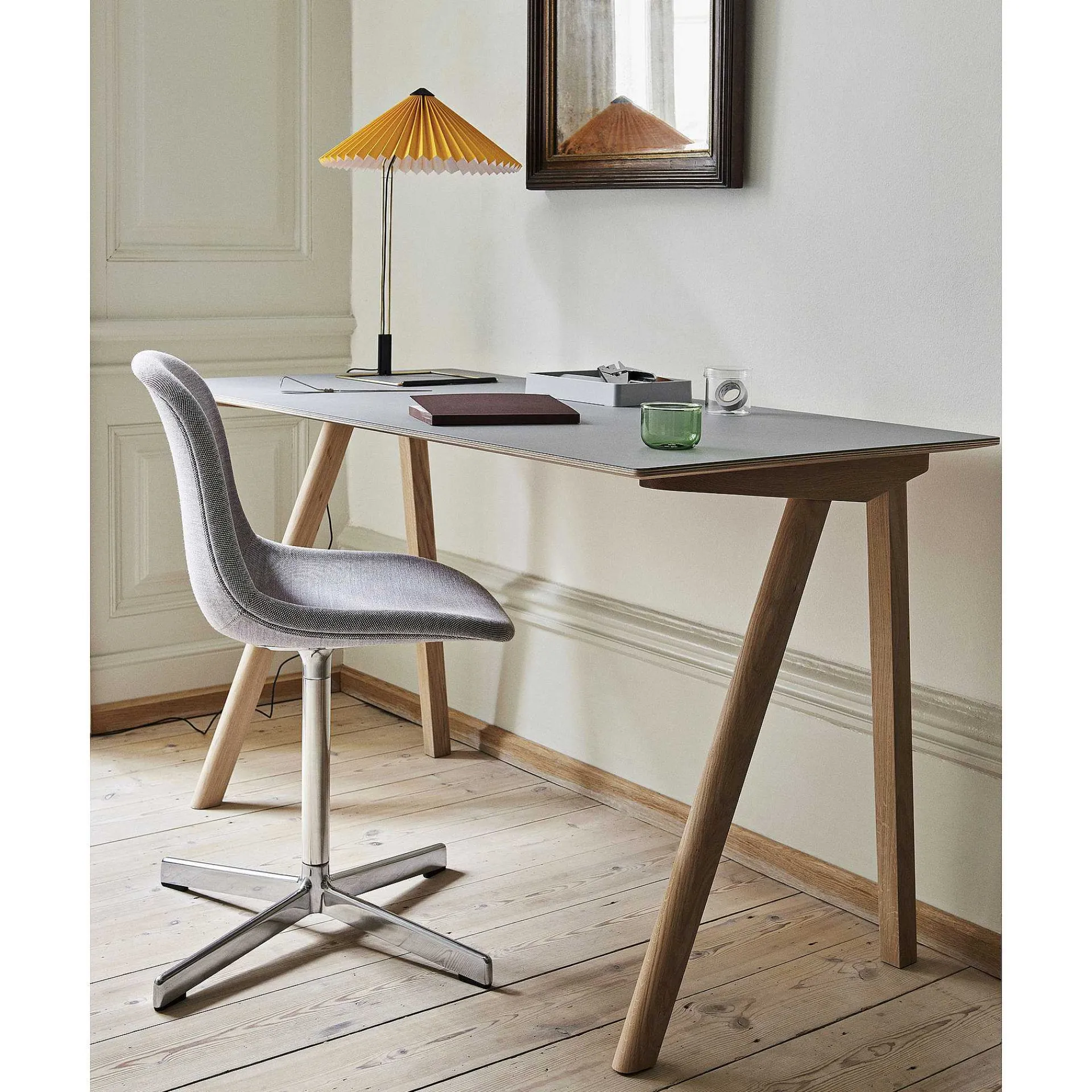 HAY Desks And Office Tables*Cph 90 Desk | Solid Oak/Grey Linoleum