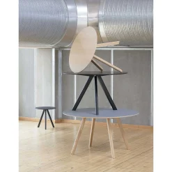 HAY Dining Tables*Cph 20 Round Table | Black Lacquered/Linoleum