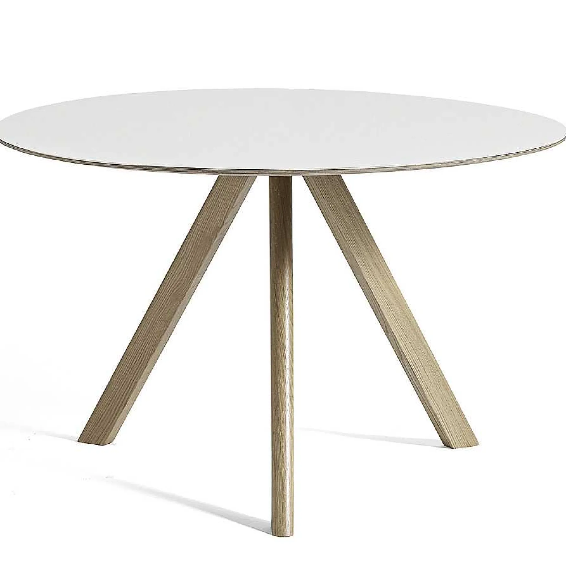 HAY Dining Tables*Cph 20 Round Table | Soaped Oak/White Laminate