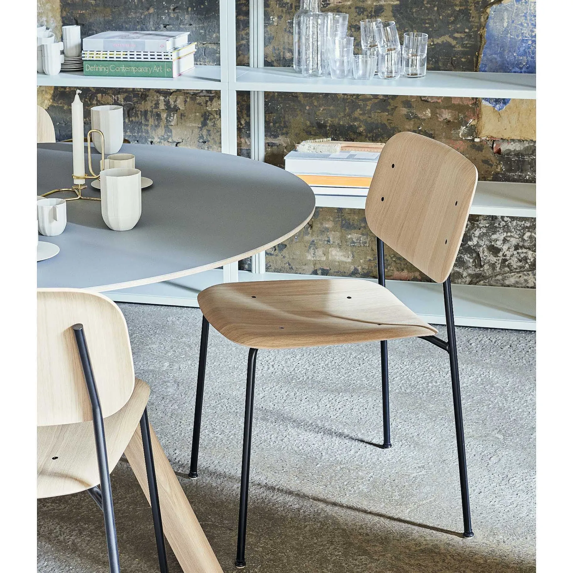 HAY Dining Tables*Cph 20 Round Table | Solid Oak/Grey Linoleum