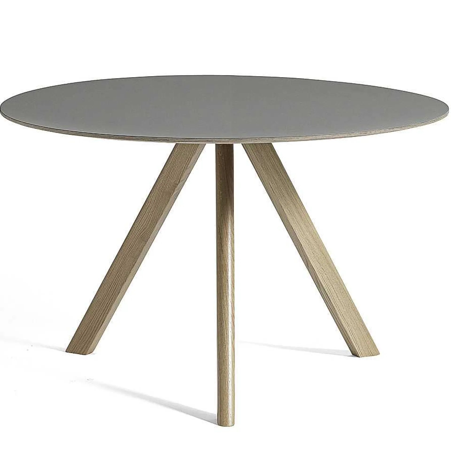 HAY Dining Tables*Cph 20 Round Table | Solid Oak/Grey Linoleum