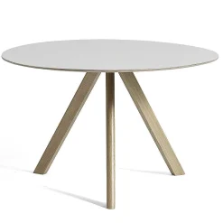 HAY Dining Tables*Cph 20 Round Table | Solid Oak/Off White Linoleum