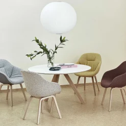 HAY Dining Tables*Cph 20 Round Table | Solid Oak/Off White Linoleum