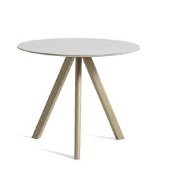 HAY Dining Tables*Cph 20 Round Table | Solid Oak/Off White Linoleum