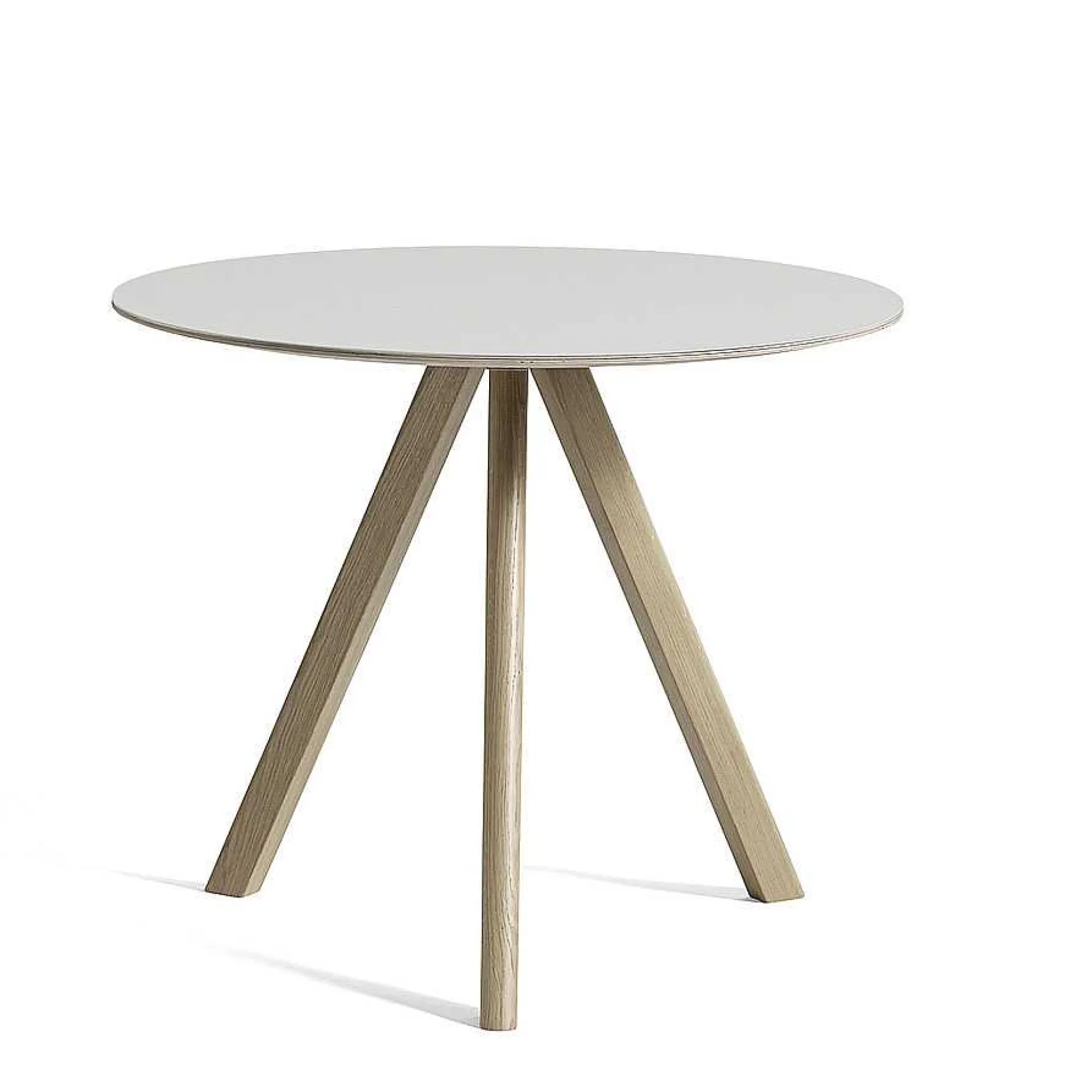 HAY Dining Tables*Cph 20 Round Table | Solid Oak/Off White Linoleum