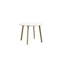 HAY Dining Tables*Cph Deux 220 Round Table | Solid Oak - White Laminate