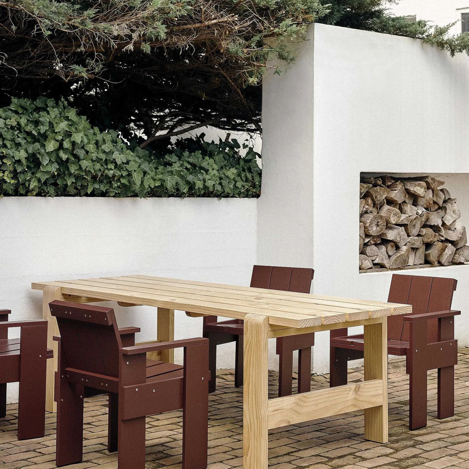 HAY Outdoor Chairs*Crate Dining Chair | Outdoor Dining Chair | Iron Red