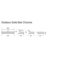 Innovation Living Sofa Beds*Dublexo Frej Sofa Bed | 563 - Black Oak | 115-210 Cm