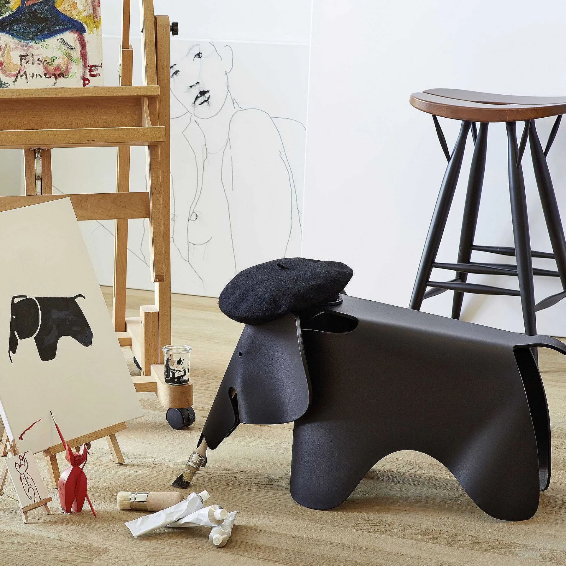 Vitra Decorations*Eames Elephant | Dark Black