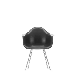 Vitra Chairs*Eames Fiberglass Armchairs Dax | Eames Elephant Hide Grey - Polished Chrome