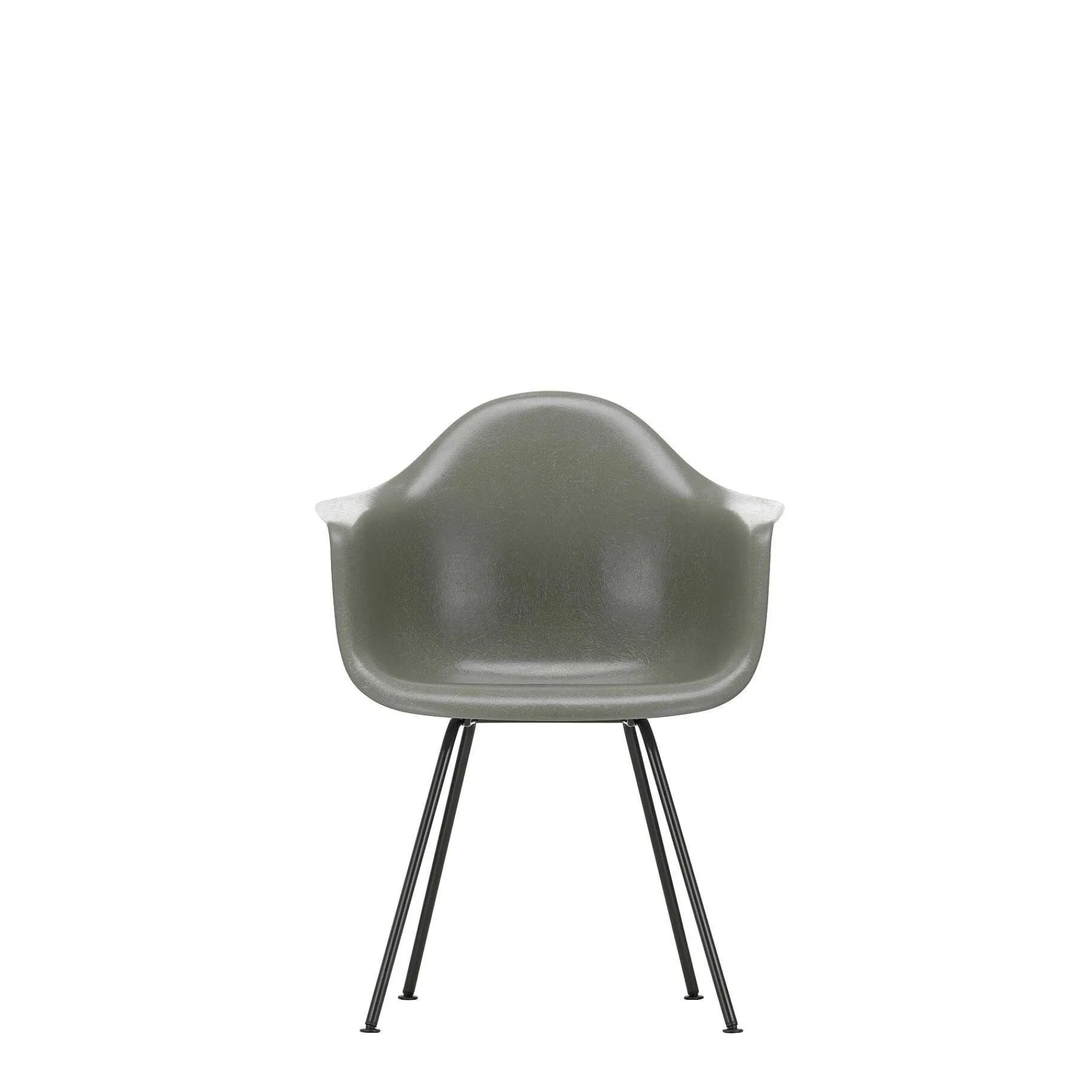 Vitra Chairs*Eames Fiberglass Armchairs Dax | Eames Raw Umber - Smooth Black