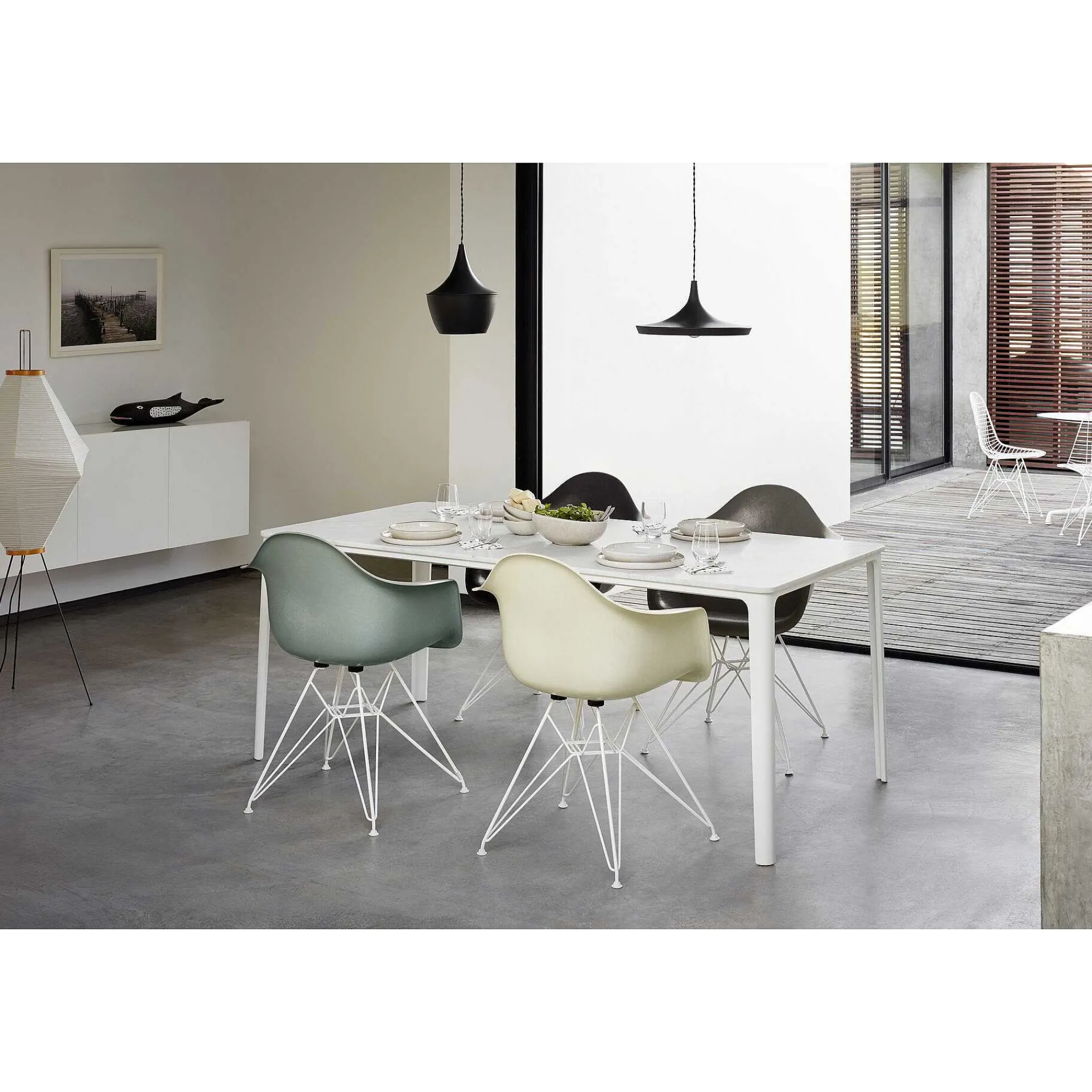 Vitra Chairs*Eames Fiberglass Armchairs Dar | Eames Sea Foam Green