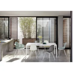 Vitra Chairs*Eames Fiberglass Armchairs Dax | Eames Sea Foam Green - Polished Chrome