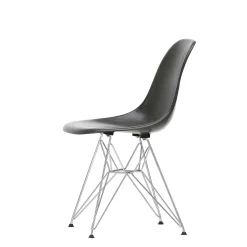 Vitra Chairs*Eames Fiberglass Side Chair Dsr - Eames Elephant Hide Grey - Chrome