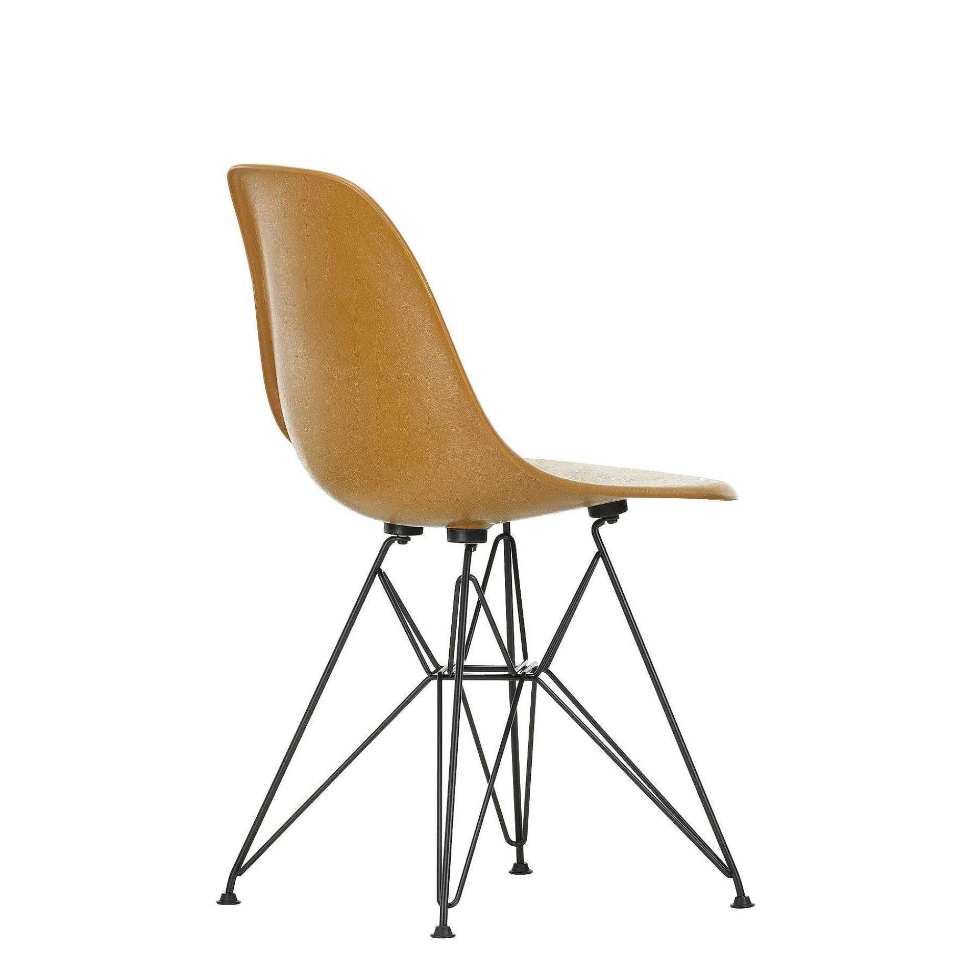 Vitra Chairs*Eames Fiberglass Side Chair Dsr | Eames Ochre Dark - Black